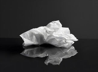 Crumpled Tissues Isolated on White Background