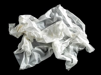 Crumpled Tissues Isolated on White Background