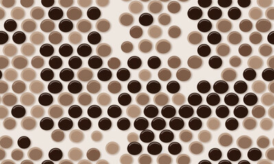 Coffee. Geometric pattern. Abstract seamless pattern. AI generated.