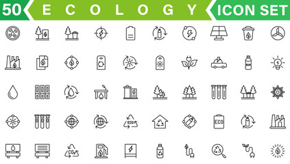 Ecology icon set. Ecofriendly icon, nature icons set on white background. Vector illustration