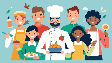 Local chefs and home cooks proudly display their dishes sharing stories and recipes with curious passersby.