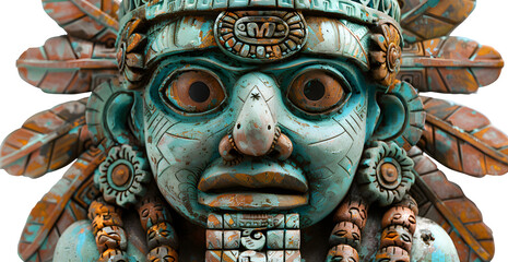 Fototapeta premium Olmec god Bird Monster (This deity was a fearsome creature with a bird-like head and a serpent-like body.)