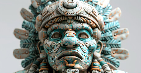 Fototapeta premium Mayan god Bolon Dzacab ( associated with the underworld and the cycles of life and death. )