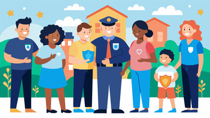 A community event where the local police department recognizes and thanks the dedicated members of the Neighborhood Watch program for their