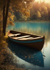 Obraz premium boat on the lake