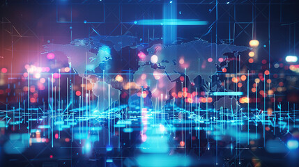 Business and economic growth and development, Business and digital communication, World business communication, Business Photo with world map