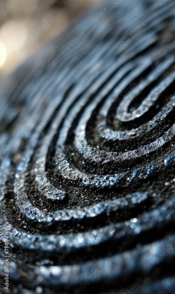 Poster a close up of a circular pattern on the surface. generative ai.