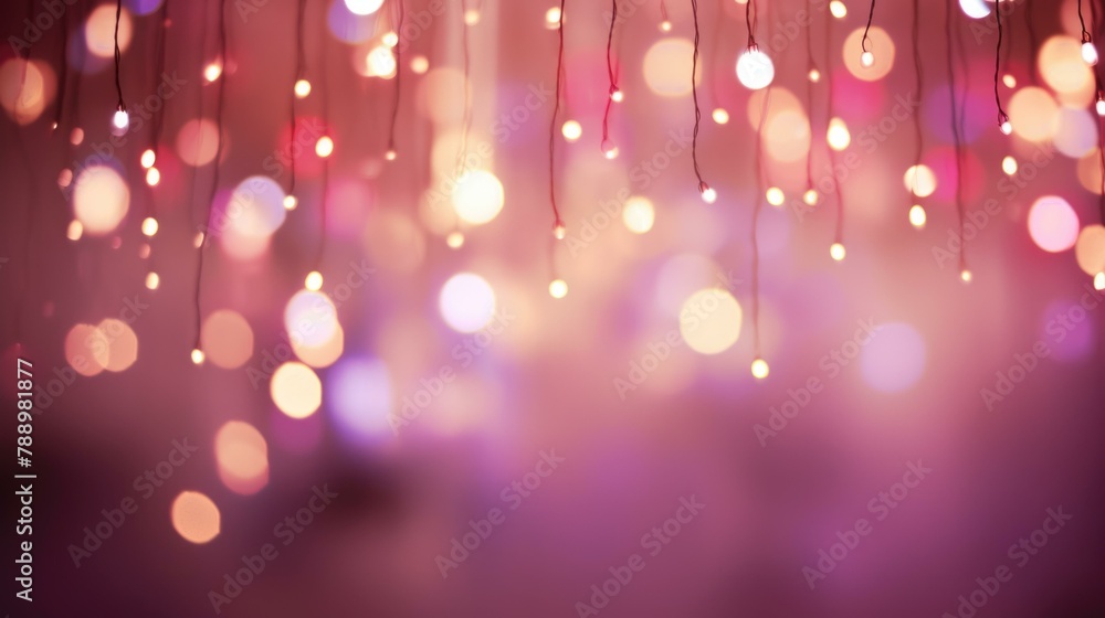 Poster a blurry image of a bunch of lights that are on. generative ai.