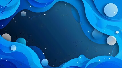 BLUE ILLUSTRATION CONCEPT BACKGROUND WALLPAPER 