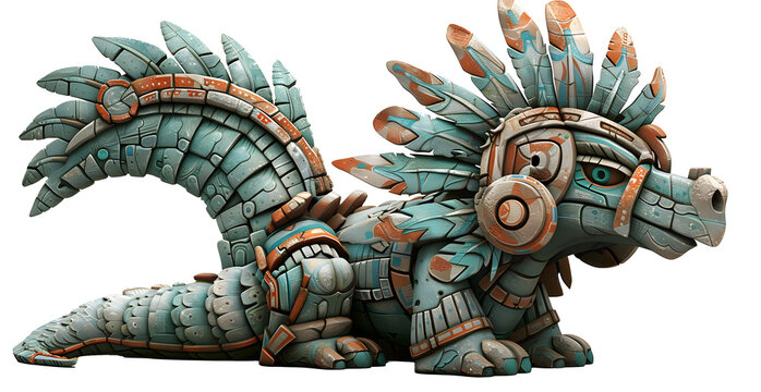 a catalog of Tolteca god Quetzalcoatl ( The Feathered Serpent god, associated with learning, creation, and wind.)