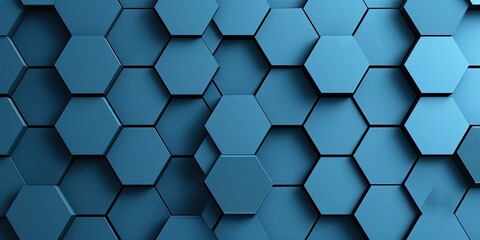 Minimalistic modernity in electric blue hexagon design ⚡🔷 Bold and contemporary allure. - obrazy, fototapety, plakaty