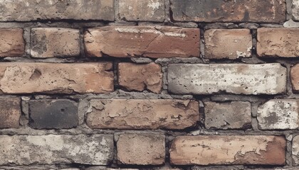 Fototapeta premium Brick wall texture adds rustic allure and timeless appeal 🧱✨ Enhance your space with vintage-inspired character!