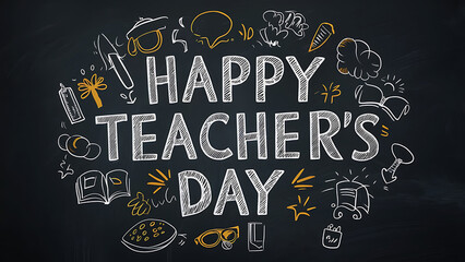 Fototapeta na wymiar Happy Teacher's day World Teacher's Day Greeting Card, Background, Poster, Banner, World Teacher's Day concept, 3D illustrations