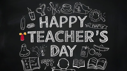 Happy Teacher's day World Teacher's Day Greeting Card, Background, Poster, Banner, World Teacher's Day concept, 3D illustrations
