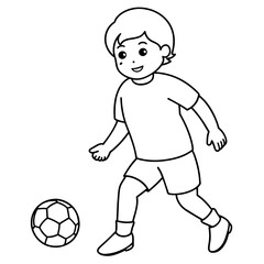 Obraz premium child who play football. 