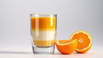 Coffee with orange juice. Popular drink. Bumble bee