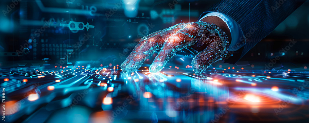 Poster biometric recognition for secure online access - business data protection, cyber security technology