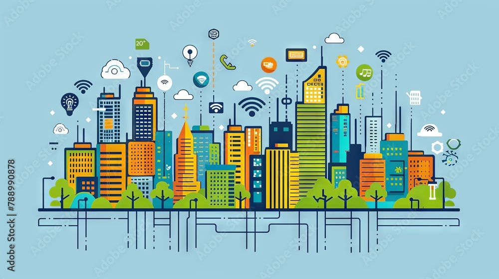 Aufkleber advanced iot network hub: high-tech data center facilitating internet of things connectivity and tel