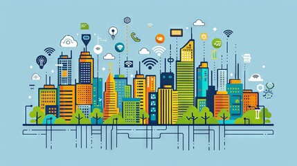 Advanced IoT network hub: high-tech data center facilitating internet of things connectivity and telecommunications infrastructure