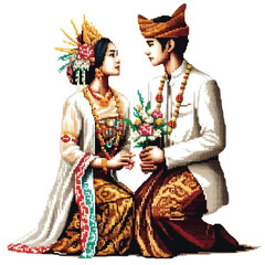 two people in traditional costume
