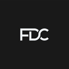 FDC lettering monogram logo interlocking style.