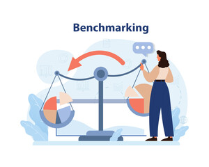 Benchmarking concept. Flat vector illustration