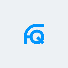 FQ monogram logo with blue color.