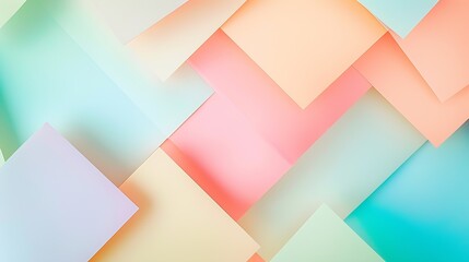 Geometric pastel color paper background : Generative AI