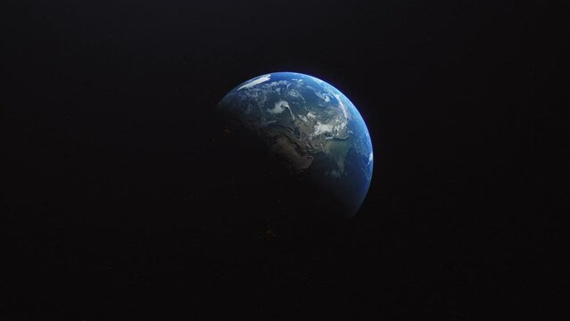 India Cinematic Planet Earth Slow Orbit Zoom in Close up Asia