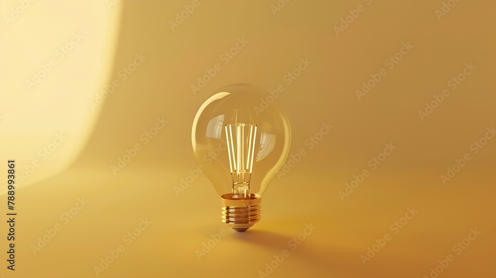 Poster one out unique idea light bulb concept flat lay : generative ai