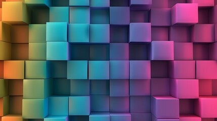 Abstract Blinking Block Shape Animation Color Gradient Background