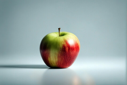 background white Fresh apple
