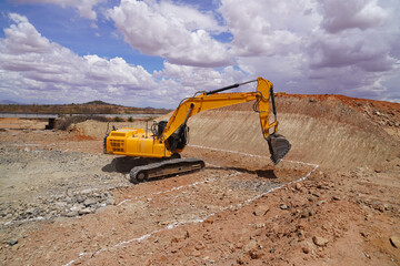 Fototapeta na wymiar excavator on a site