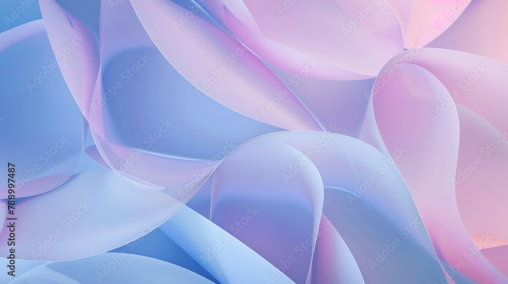 Poster Abstract colored paper texture background Minimal geometric shapes and lines in light blue pastel pink purple colors : Generative AI