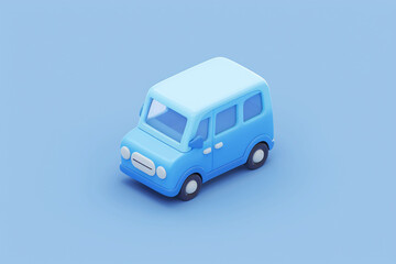 Fototapeta premium Travel car 3D illustration, May Day, Labor Day and Eleven Golden Week travel concept illustrations