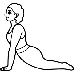 girl exercise vector illustration