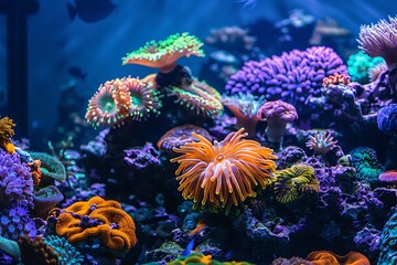 : Vibrant coral reef, symbol of thriving ecosystem.