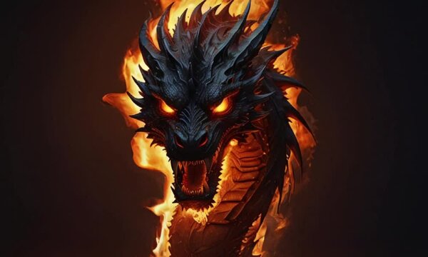 the dragon in the fire