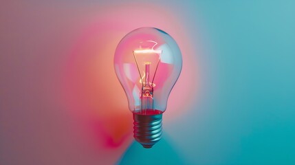 Brainstorming concept with a light bulb  Flat lay : Generative AI