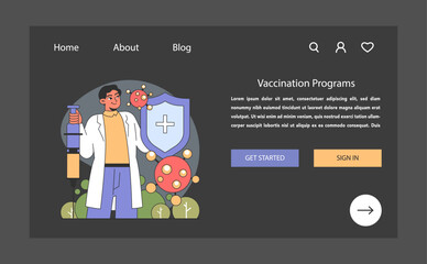 Vaccination Programs concept. Flat vector illustration.