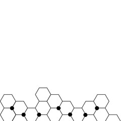 Fototapeta premium Technology Hexagonal Footer