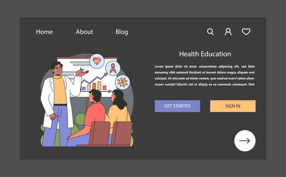 Health Education concept. Flat vector illustration.