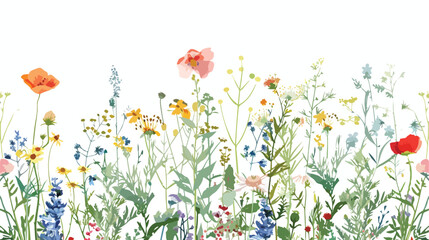 Set of Four floral banner templates with elegant bloom