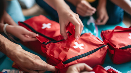 First Aid Kit,generative ai - obrazy, fototapety, plakaty