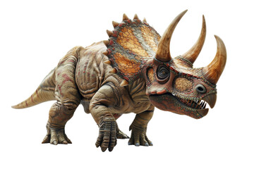 Fototapeta premium Large Monster Dinosaur that live during the Cretaceous age isolated on background, Dominant carnivore reptile animal.