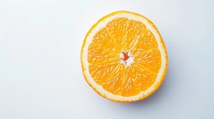 Citrus fruit food orange shape of vitamin c flat lay on white background copy space top view...