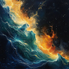 Galactic Abstraction: Exploring Cosmic Vistas 