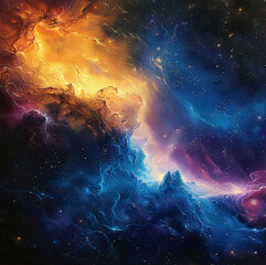 Galactic Abstraction: Exploring Cosmic Vistas 