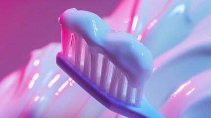 close up toothbrush with white toothpaste teeth care concept : Generative AI - Powered by Adobe