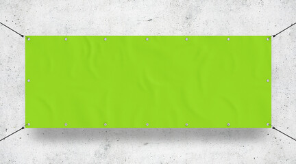 Green Outdoor Tarpaulin Banner 3D Rendering